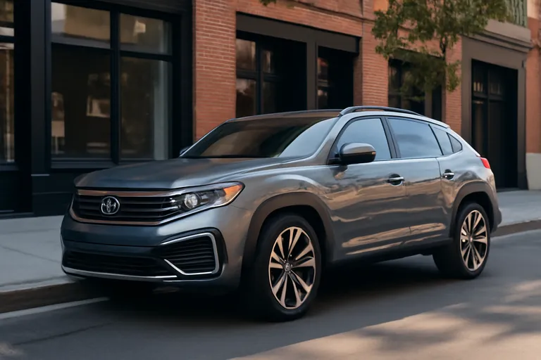 Новый Volkswagen Atlas Cross Sport на фоне городских улиц