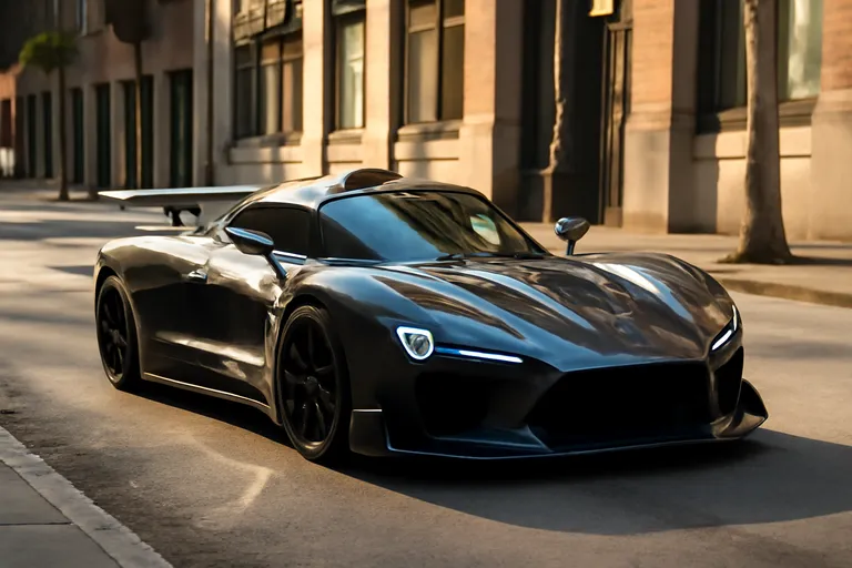 Rezvani Beast X на фоне городских улиц, под ярким солнечным светом.