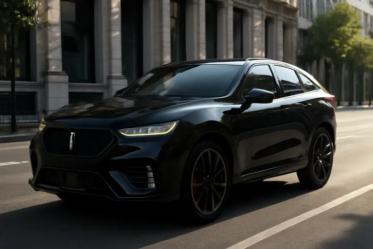 Кроссовер Wey V8X Sport Edition на фоне городской улицы
