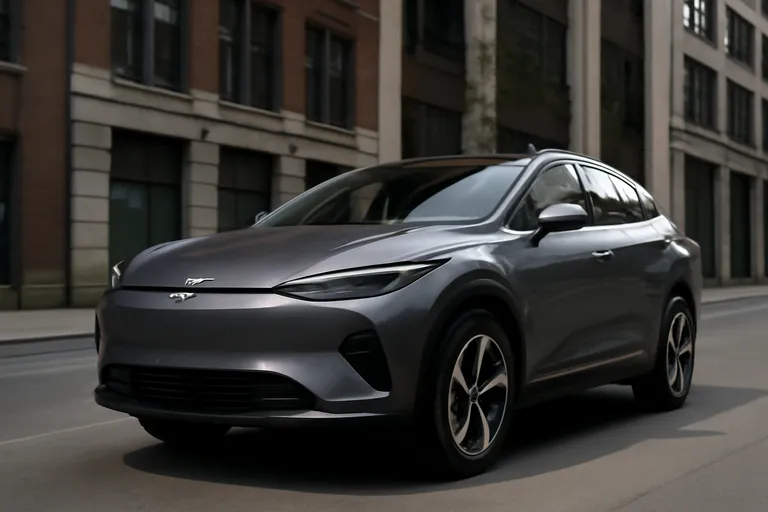 Кроссовер Chery Fulwin T7 на фоне городской улицы