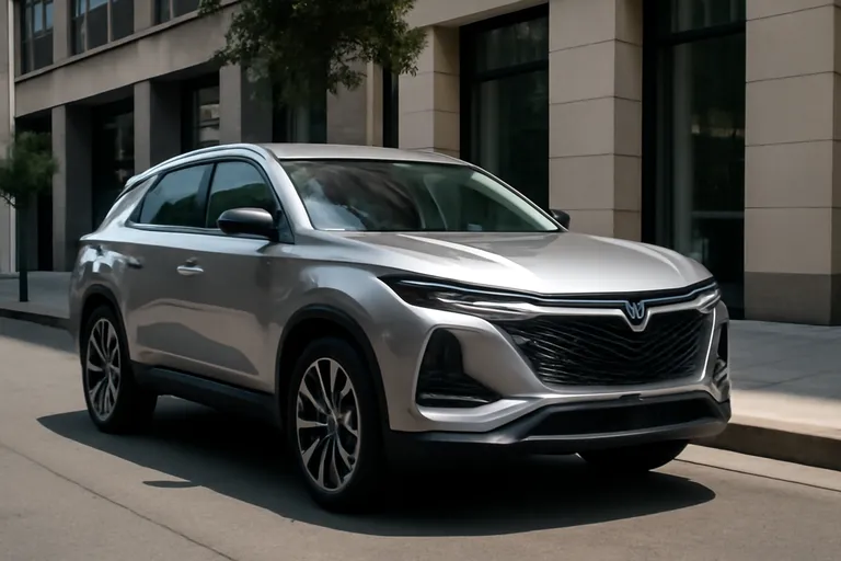 Обновленный Changan CS55 Plus на фоне городской улицы