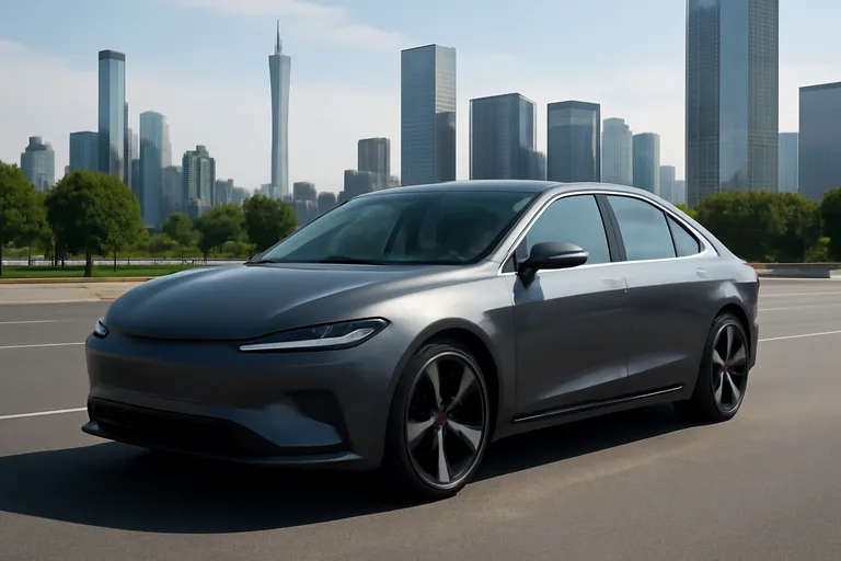 На обложке изображен новый Leapmotor A05 на фоне городского пейзажа.