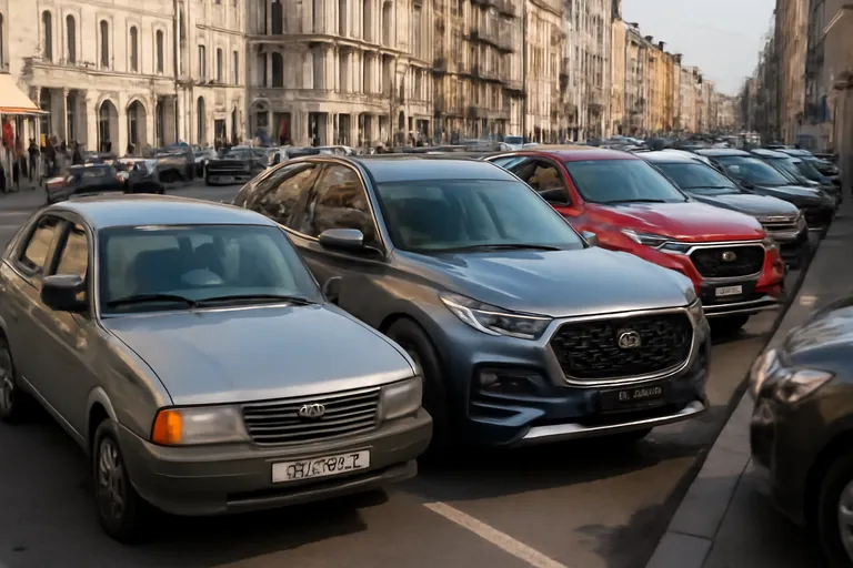 На обложке изображены автомобили на фоне городской инфраструктуры.