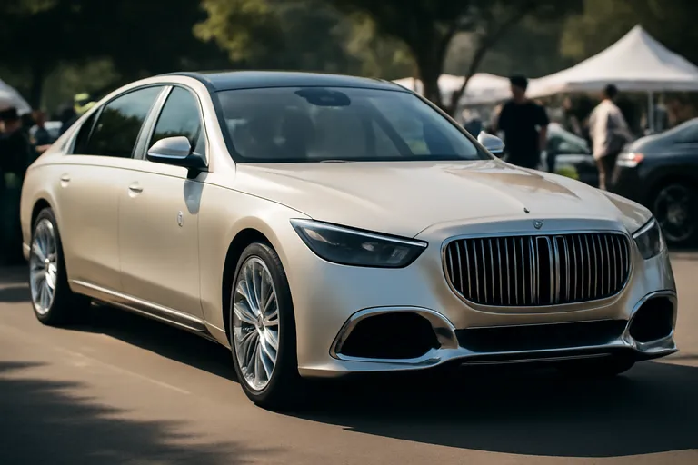 Уникальный Maybach S-Class в светло-бежевом цвете с логотипами Леброна Джеймса