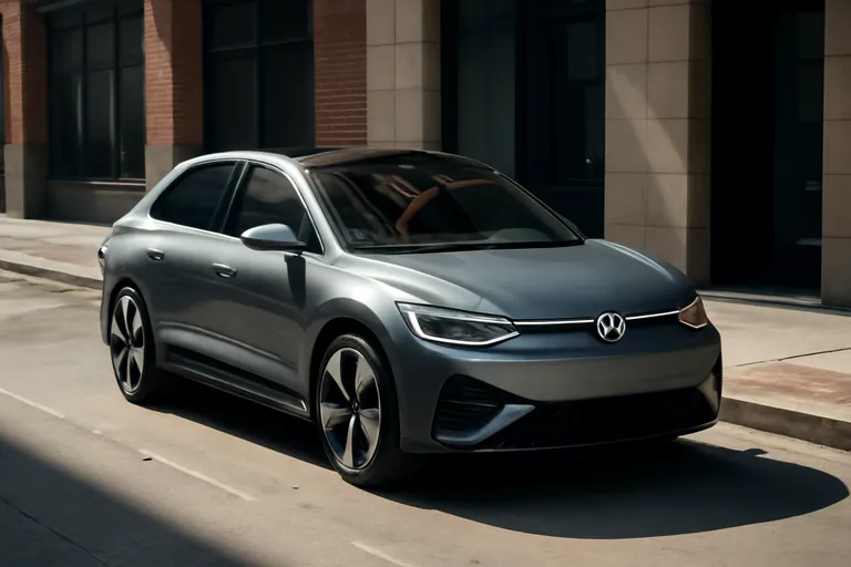 Новый Volkswagen ID.Era 5S на фоне городского пейзажа