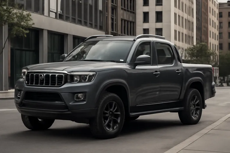 Пикап Mahindra Scorpio Lifestyle на фоне городской улицы