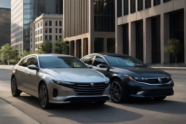 Автомобили Hyundai и Kia на фоне городского пейзажа