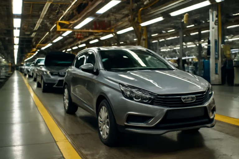 Сборочный цех АВТОВАЗа с новыми моделями автомобилей