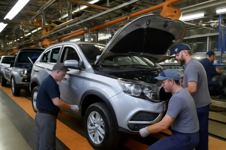 АвтоВАЗ: сборка автомобилей на заводе после перерыва.