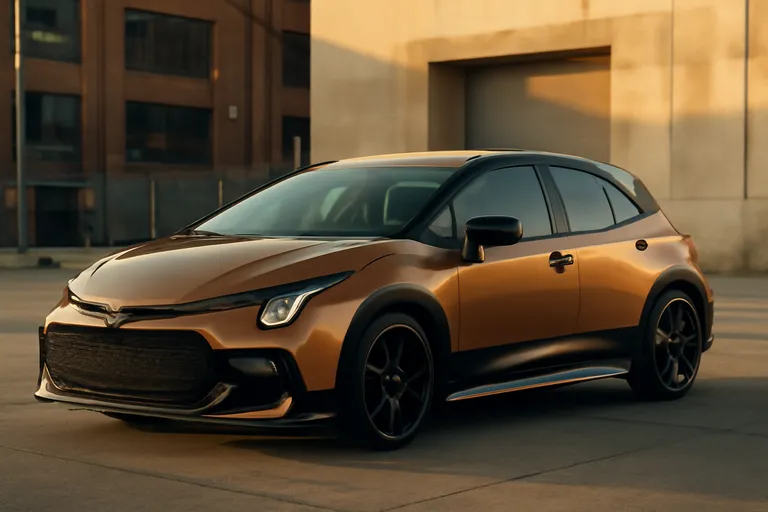Юбилейная версия Toyota Corolla на фоне городского пейзажа