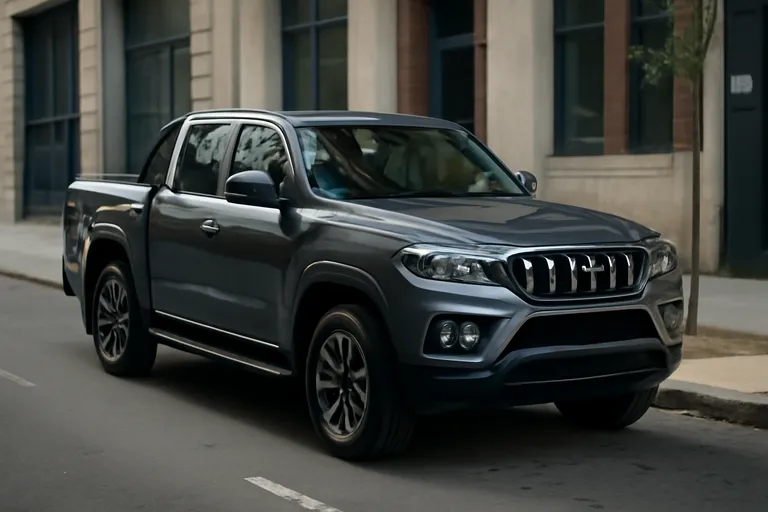 Пикап Mahindra Scorpio Lifestyler на фоне городской улицы