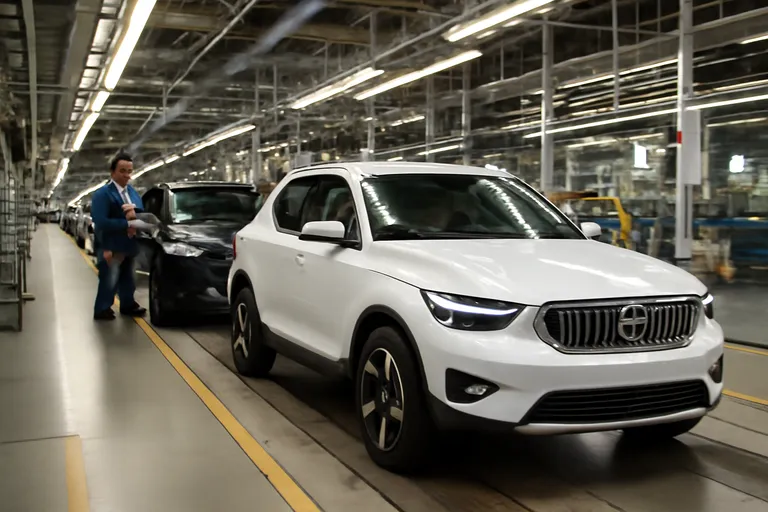 Производственный завод Volvo в Европе с автомобилями Geely
