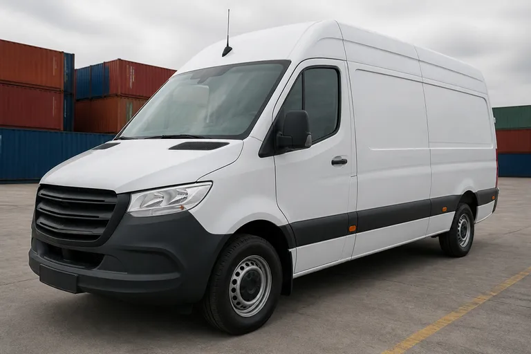 Mercedes-Benz Sprinter — грузовой фургон на логистическом терминале