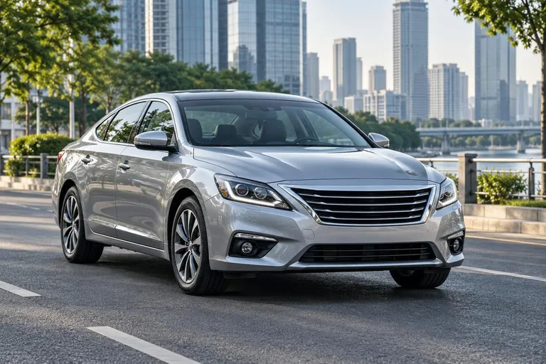 На обложке показан седан Nissan Teana на городской дороге в спокойной современной обстановке. Сцена подчёркивает выбор автомобиля для комфортных ежедневных поездок.