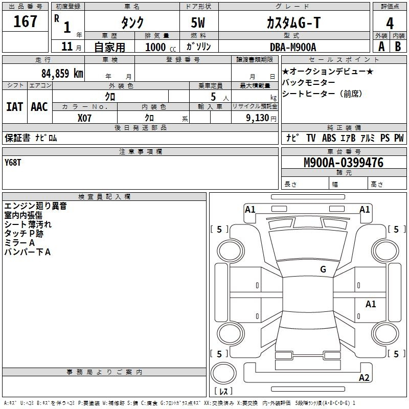 Toyota Tank 1 поколение